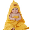 Blissful Diary Muslin Baby Hooded Towel 2 Pack, Soft & Absorbent Bath Towel for Infant, Toddler, Unisex, Baby Gift, Newborn Essentials, Bear & Lamb
