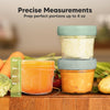 KeaBabies 12pk 4oz Glass Baby Food Containers with Lids, BPA-Free, Sage
