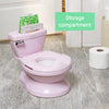 Ingenuity My Size Potty Pro 2-in-1 Potty Training Toilet, Floor Potty with Removable Potty Seat for Standard Toilets, Realistic Flushing Sound, For Toddlers Ages 18+ months, Up to 50 lb - Pink