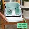Ingenuity Baby Base 2-in-1 Booster Feeding & Floor Seat, Self-Storing Tray
