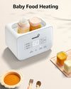 GROWNSY Fast Double Baby Bottle Warmer for Breastmilk & Formula, White