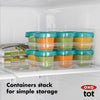 OXO Tot 12-Piece Baby Blocks Set, Teal