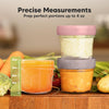 KeaBabies 12pk 4oz Glass Baby Food Containers with Lids, BPA-Free, Roseate
