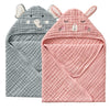 Blissful Diary Muslin Baby Hooded Towel 2 Pack, Soft & Absorbent Bath Towel for Infant, Toddler, Unisex, Baby Gift, Newborn Essentials, Bear & Lamb