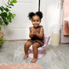 Ingenuity My Size Potty Pro 2-in-1 Potty Training Toilet, Floor Potty with Removable Potty Seat for Standard Toilets, Realistic Flushing Sound, For Toddlers Ages 18+ months, Up to 50 lb - Pink