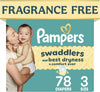 Swaddlers Newborn Diapers, Size Newborn (up to 10 lbs), 84 Count, Fragrance Free, Hypoallergenic, Absorbent, Pediatrician Recommended, Skin Safe