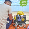 Bright Starts Pop ‘N Sit Portable Booster Seat, 3-in-1 Floor Seat, Travel High Chair & Toddler Booster with Feeding Tray, Indoor/Outdoor, Grey, 6 Months–3 Years