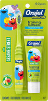 Orajel Naturals Fluoride-Free Toothpaste and Toothbrush for Ages 0-3, 1 Oz