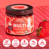 Llama Naturals Kids Multivitamin Gummies | Real Fruit, No Added Sugar Cane | Organic Vegan Toddler Whole Food Vitamins | Vitamin D, C & Beta Carotene Gummy Supplement | Strawberry 90 Ct (1-2 Months)