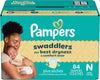 Swaddlers Newborn Diapers, Size Newborn (up to 10 lbs), 84 Count, Fragrance Free, Hypoallergenic, Absorbent, Pediatrician Recommended, Skin Safe