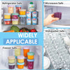 DRKIO 6 pcs Baby Food Storage Containers 4&8 Oz Small Glass Jars with Lids