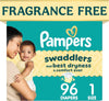 Swaddlers Newborn Diapers, Size Newborn (up to 10 lbs), 84 Count, Fragrance Free, Hypoallergenic, Absorbent, Pediatrician Recommended, Skin Safe