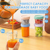DRKIO 6 pcs Baby Food Storage Containers 4&8 Oz Small Glass Jars with Lids