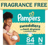 Swaddlers Newborn Diapers, Size Newborn (up to 10 lbs), 84 Count, Fragrance Free, Hypoallergenic, Absorbent, Pediatrician Recommended, Skin Safe